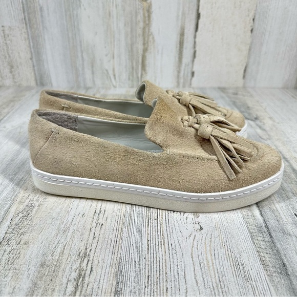 Franco Sarto Suede Slip On Loafers Tassel Detail #218 - Picture 4 of 9